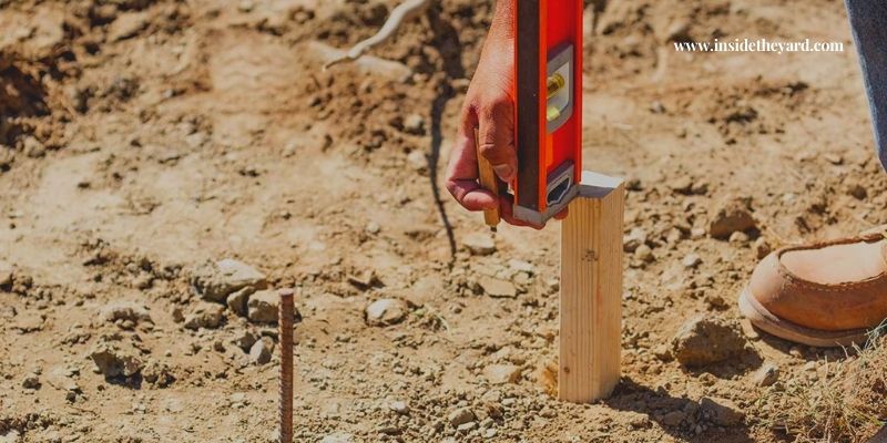 Leveling yard with sand