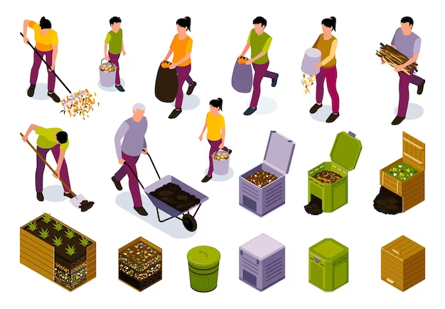 urban area composting illustration