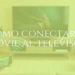 A smartphone connected to a flat-screen TV, wireless technology illustration, modern living room setting, cozy atmosphere.