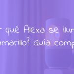 Amazon Echo device glowing yellow light, technology, smart home, realistic ambiance, notifications alert, modern interior background.