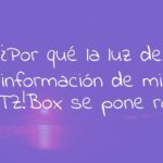 Close-up of a FRITZ!Box router with a bright red 'Info' LED light glowing, indicating an error, dark background, technical vibe, realistic.