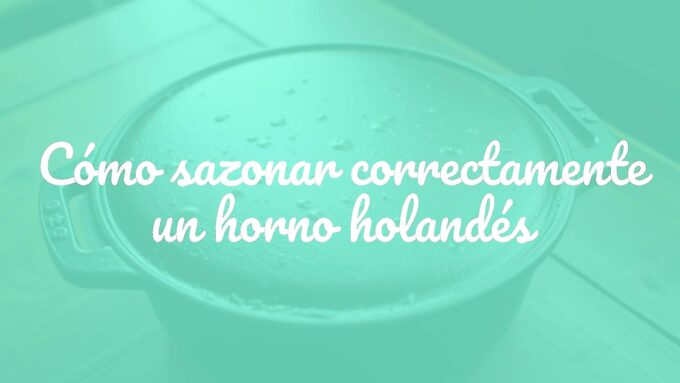 A well-seasoned cast iron Dutch oven sitting on a rustic wooden table, with a thin layer of oil glistening on its surface, showcasing its dark patina, warm lighting, realistic style.