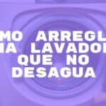 A modern washing machine with an open front panel showing a clogged drain filter, surrounded by tools like a wrench and cleaning brush, realistic style.