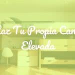 A cozy and modern elevated bed with a comfortable mattress, stylish wooden frame, and space underneath used as a study area with a desk and bookshelf. Bright and airy bedroom with warm lighting, minimalist and functional design.