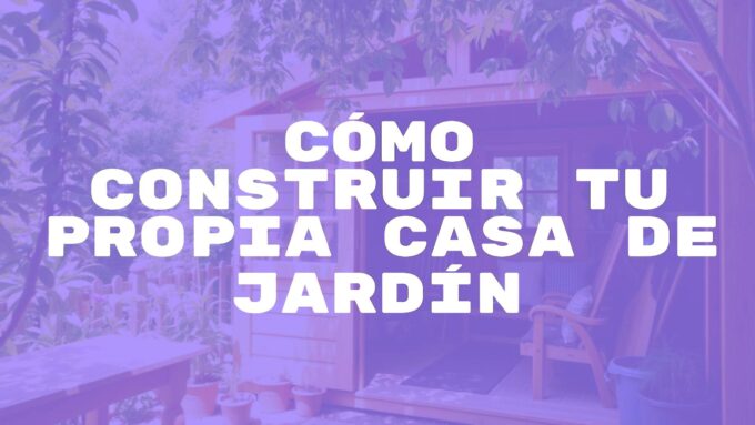 A charming wooden garden house surrounded by lush greenery, with a cozy interior featuring tools and seating, natural sunlight, realistic style.