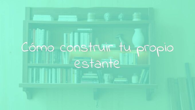 A rustic wooden shelf with books and decorative items, DIY carpentry scene, warm lighting, realistic.