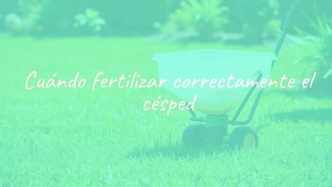 Lush green lawn with fertilizer spreader, sunny day, vibrant grass, realistic gardening scene.