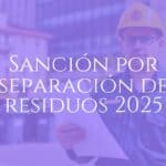 A serious Spanish municipal worker issuing a fine for improper waste separation, urban background, realistic, environmental theme