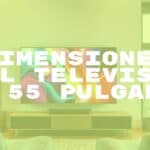 A sleek 55-inch television displayed in a modern living room, showcasing its dimensions, vibrant colors, and realistic screen display, cozy lighting.