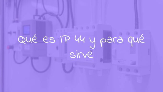 Electrical equipment with IP44 rating, protected against dust and water, modern design, safe for bathroom or garden use, clean and professional look.
