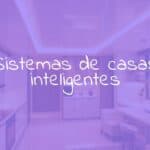 Modern smart home interior with connected devices, automated lighting, and a tablet controlling appliances, sleek and futuristic design, warm and inviting atmosphere.