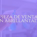 A hand spraying a window cleaner with a bright blue liquid, sparkling clean glass, sunlight reflecting, modern home, realistic.