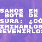 A close-up of a trash bin with visible maggots and flies, organic waste inside, warm lighting, realistic.