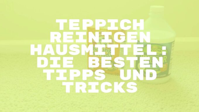 A clean carpet with natural cleaning ingredients like baking soda and vinegar nearby, fresh and bright atmosphere, realistic.